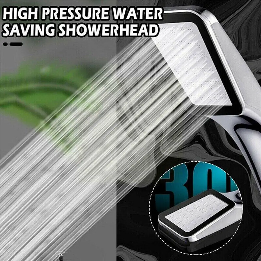 

Лейка для душа с 300 отверстиями, высокое давление, аксессуары для воды, хромированная, для ванной комнаты, Экономная, распылитель для красок 3...