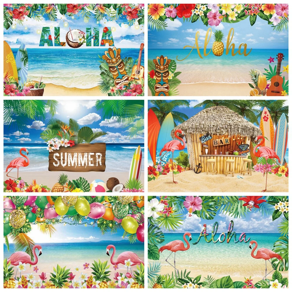 Летний Фотофон тропический цветок пляжный морской Фламинго детский день