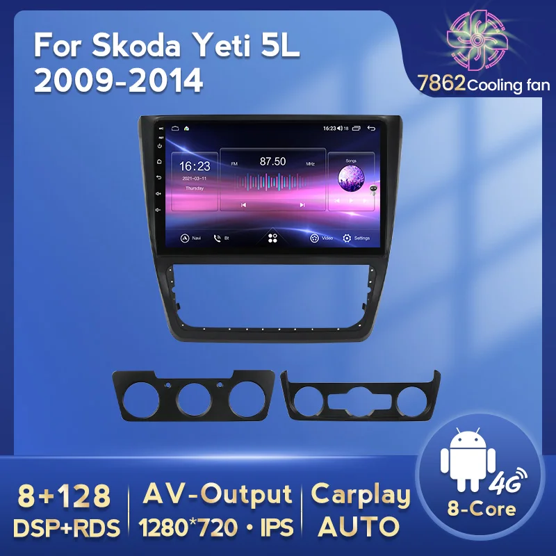 

MEKEDE 8G 128G Android 11 Car Radio Head Unit for Skoda Yeti 5L 2009 - 2014 Stereo Video Player GPS with DSP Carplay 4G WIFI