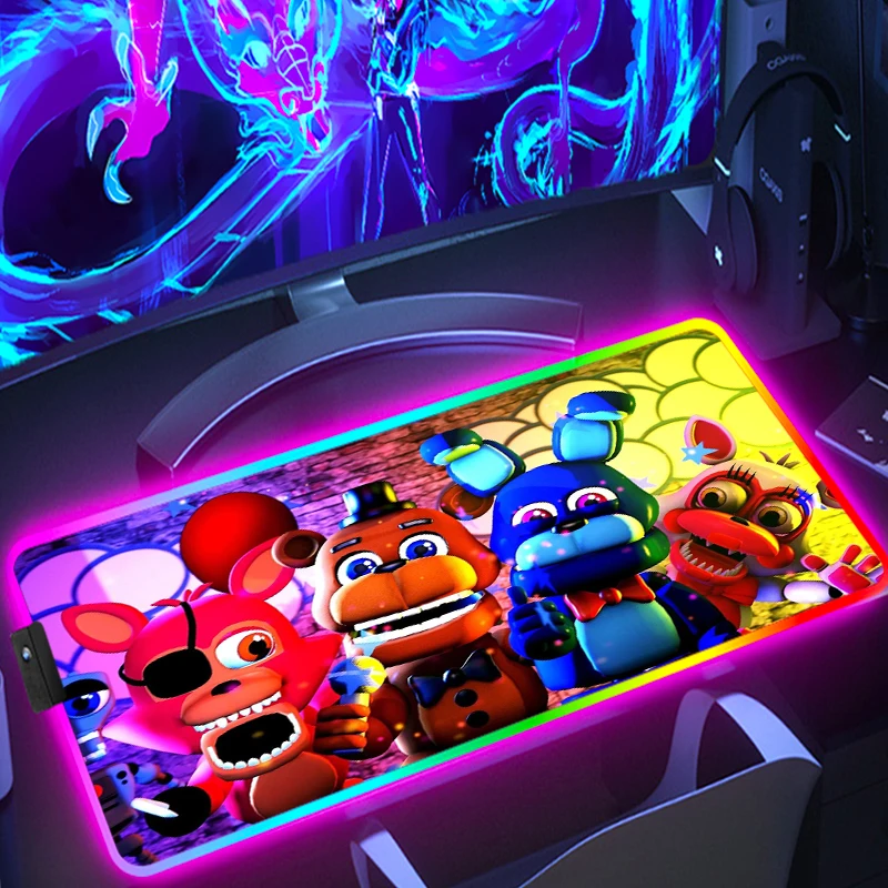 

Коврик для мыши, игровой коврик, RGB мультяшный настольный протектор, персонализированный коврик с подсветкой для мини-компьютера, коврики д...