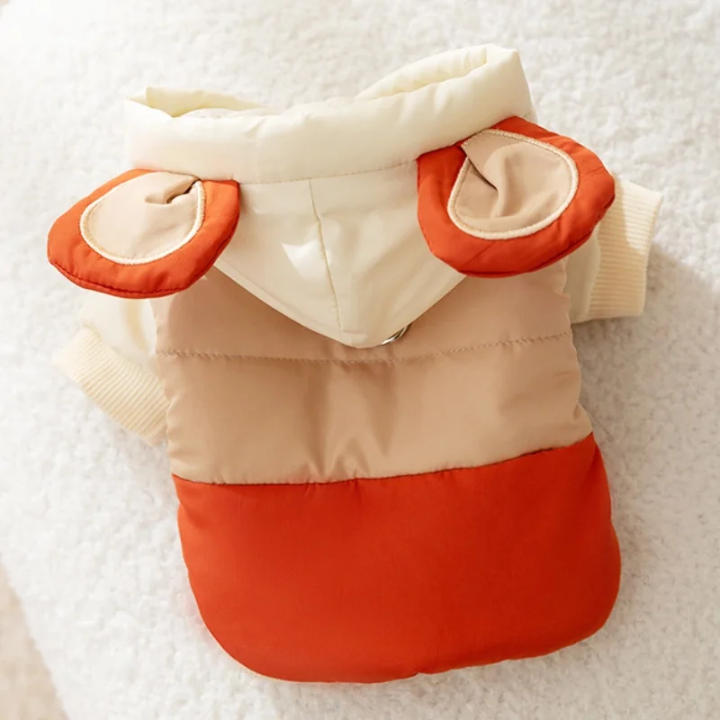 

Winter Pet Dog Down Jacket Warm Dog Clothes Pet Dogs Costume Puppy Coat Hoodies Cute Soft Cat Jacket Coat French Bulldog Clothes