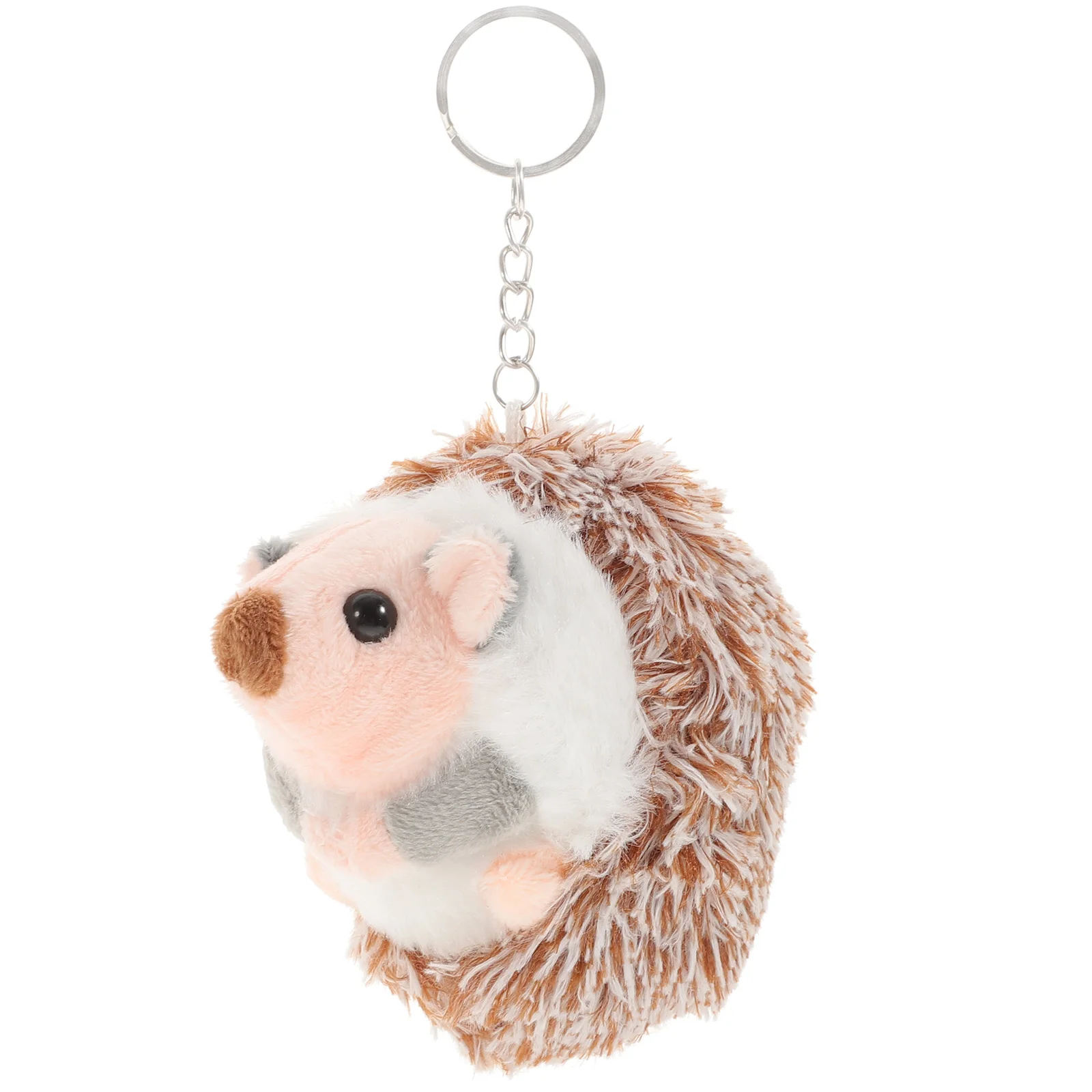 

Key Plush Hedgehog Rings Keychain Stuffed Keychains Animals Mini Holder Ornaments Animal Ring Grey Hanging Creative Craft Lovely