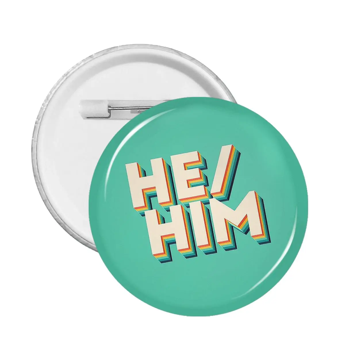 

He Him Retro Pin Badge For Bag Badges Brooches Metal Pins For Lovers