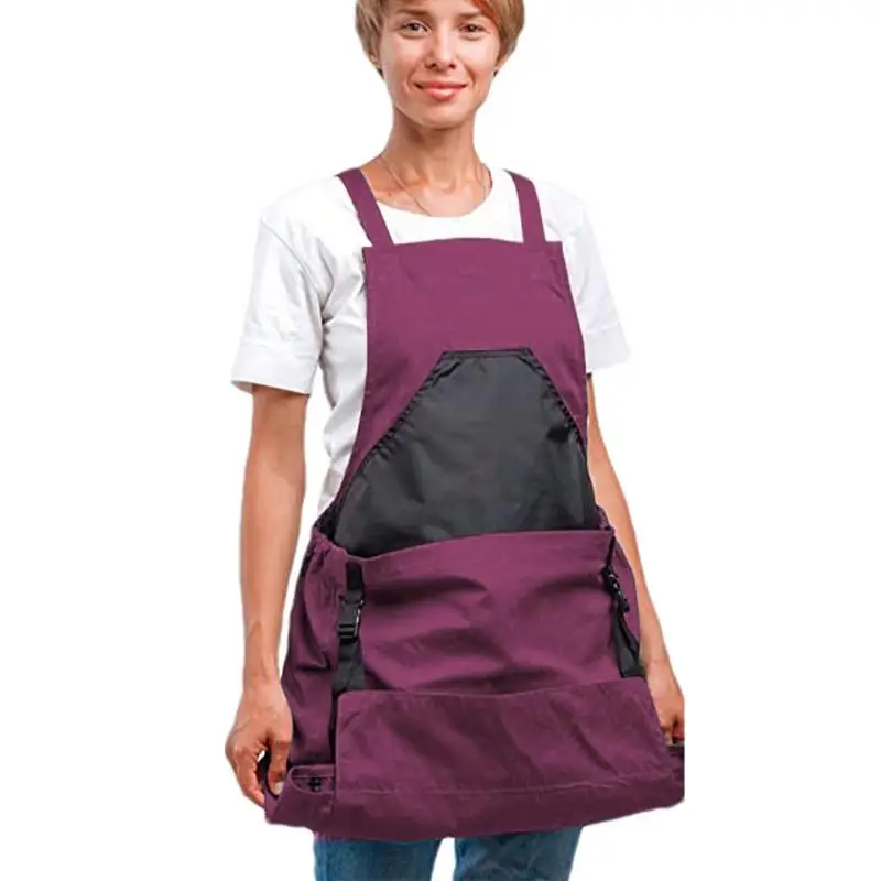 

Фартук для сбора урожая, брезентовый садовый инструмент, высокая емкость, для хранения фруктов, для внутреннего дворика, регулируемые ремни