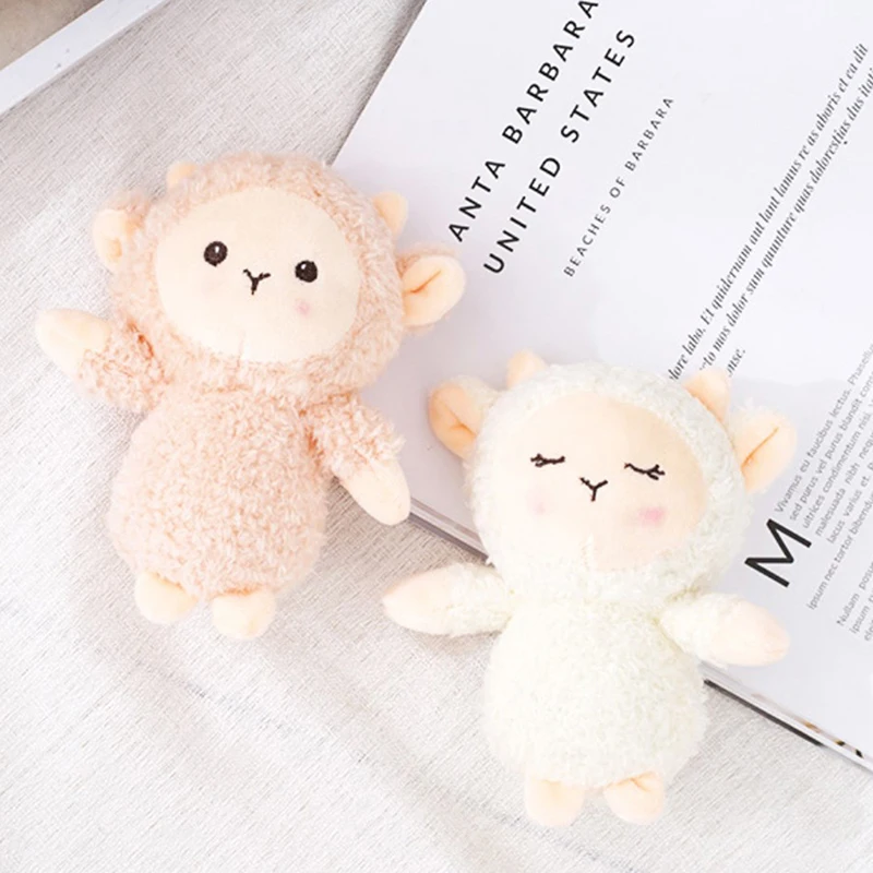 

12cm Sheep Plush Toy Stuffed Doll Pendant Bag Animals Decorations Sheep Backpack Keychain Toys Children/GirlFriend Gift