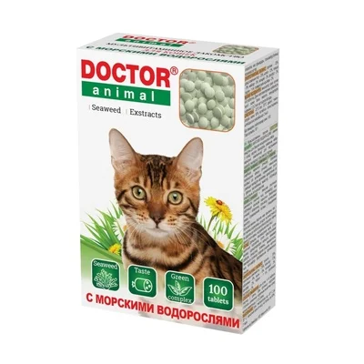 6 шт. Бионикс Мультивитаминное лакомство Doctor Animal с морскими водорослями для кошек