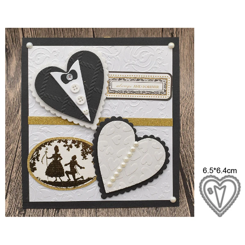 

Новинка 2022, металлические Вырубные штампы в виде любовного торта, круглый каркас, нож, лезвие, форма, трафареты для рукоделия, скрапбукинга, ...