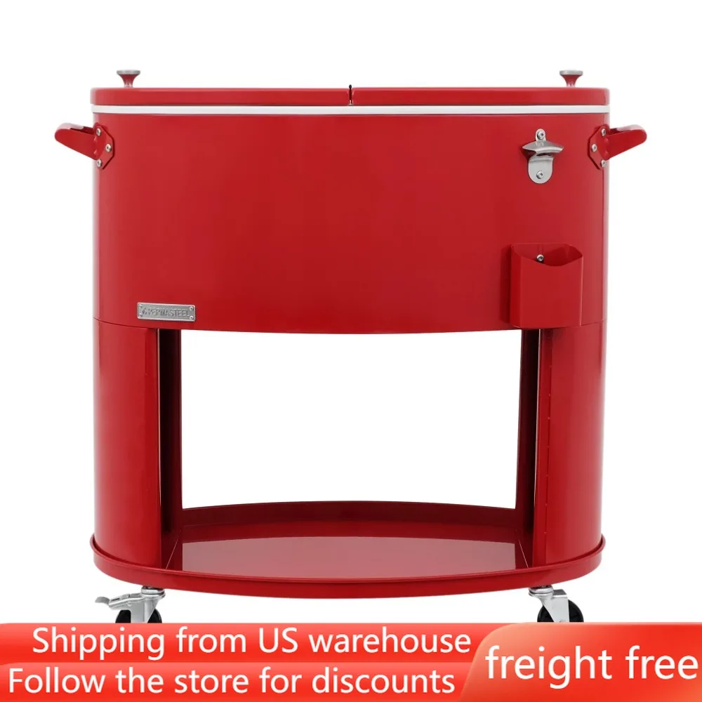 With Wheels And Handles Thermal Cooler For Drinks Red Freight Free Beach Coolers Beer