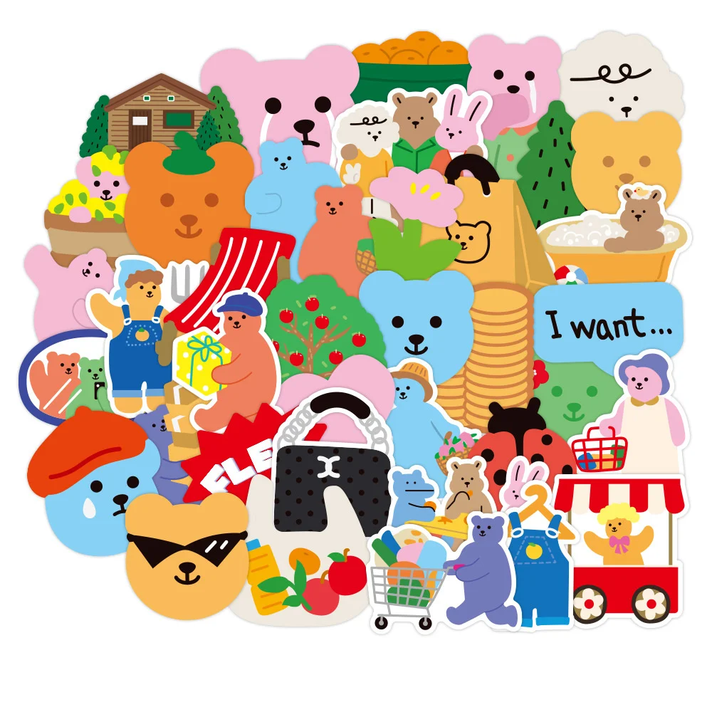 

10/30/50 шт. ins мультфильм Радуга милый медведь наклейка багаж путешествия ноутбук гитара скейтборд телефон DIY детские игрушки наклейки оптом