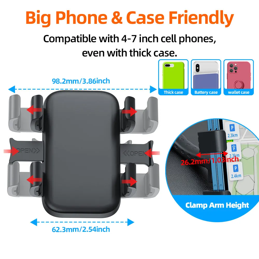 Car Phone Holder Mount Long Arm Dashboard Windshield Phone Holder Strong Sticky Gel Suction Cup Car Phone Holder Mount For Phone