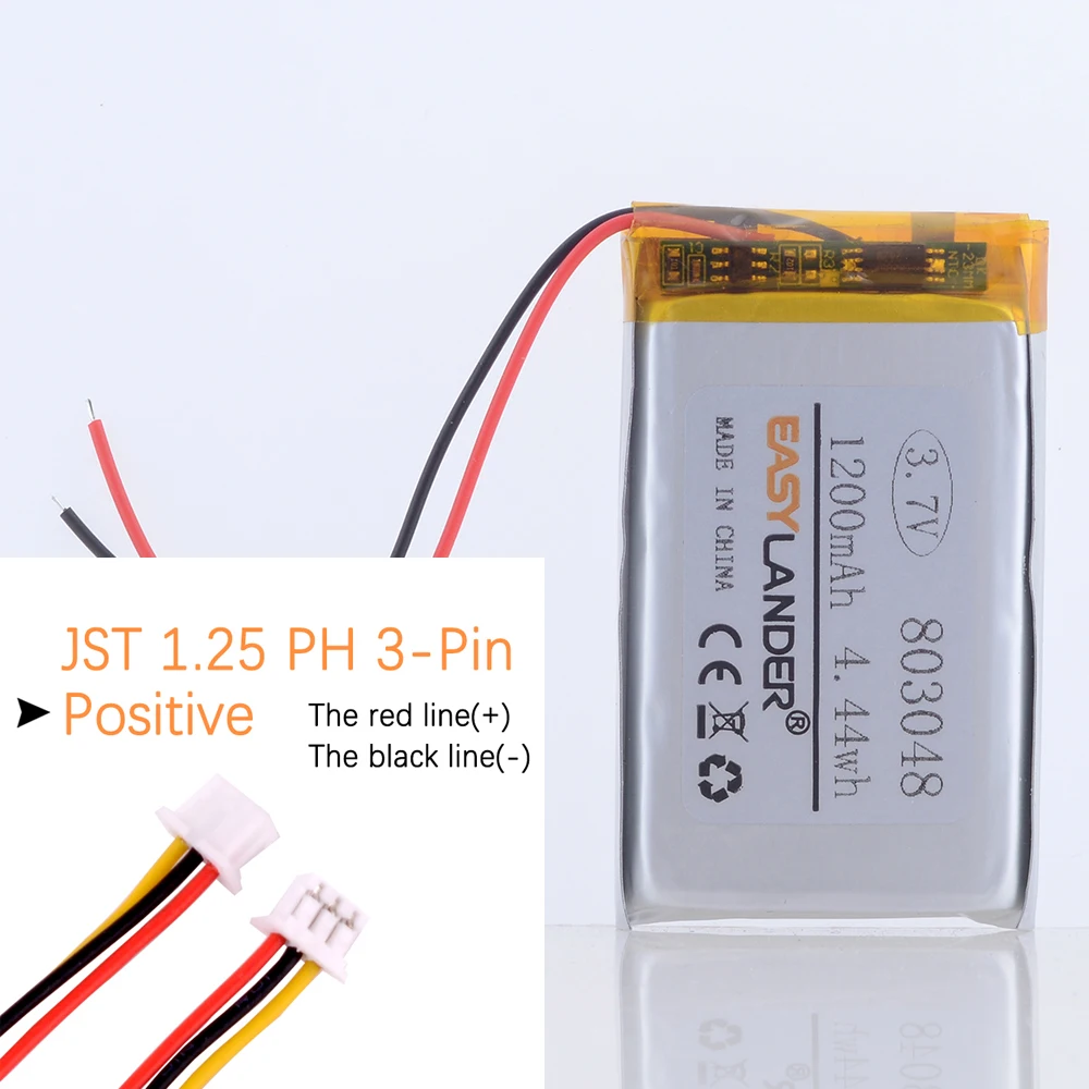 3,7 В 1200 мАч Полимерная литиевая аккумуляторная батарея Lipo 803048   Для детской оптики DXR-8 Видеоняня Sp 803048   DXR8 (art.: 3920cb095dd01) - 3920cb095dd01