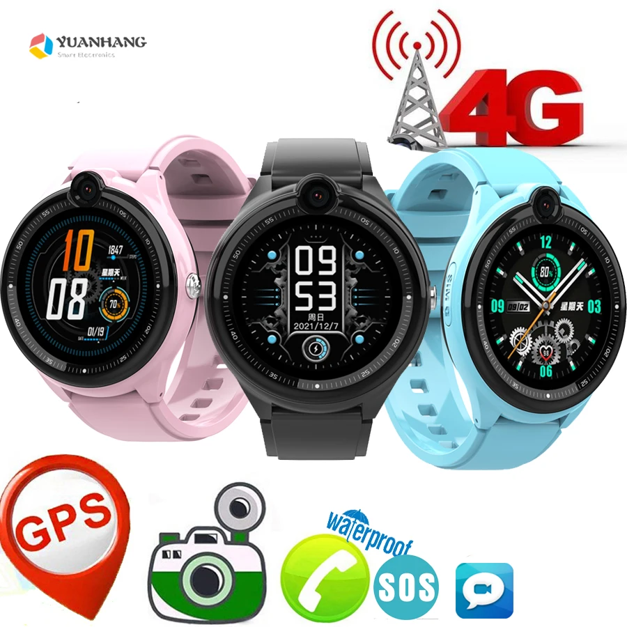 

IP67 Waterproof Smart 4G Video Voice SOS Call Camera Watch Student Child Monitor GPS WIFI Trace Locate Android Phone Smartwatch