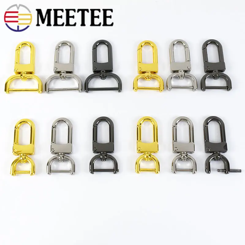 

5/10Pcs 13-26mm Metal Buckle Removable Screw Replacement Hook Lobster Carbiner Trigger Snap Clasp DIY Bag Strap Accessories