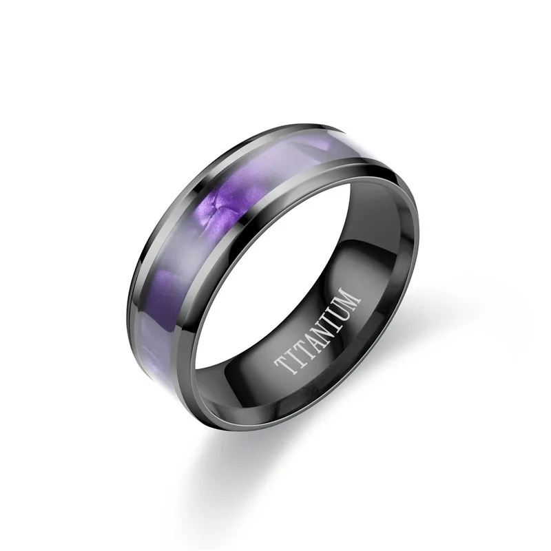 

Модное персонализированное черное титановое стальное кольцо для мужчин, парное кольцо из нержавеющей стали, подарок на день рождения, прос...