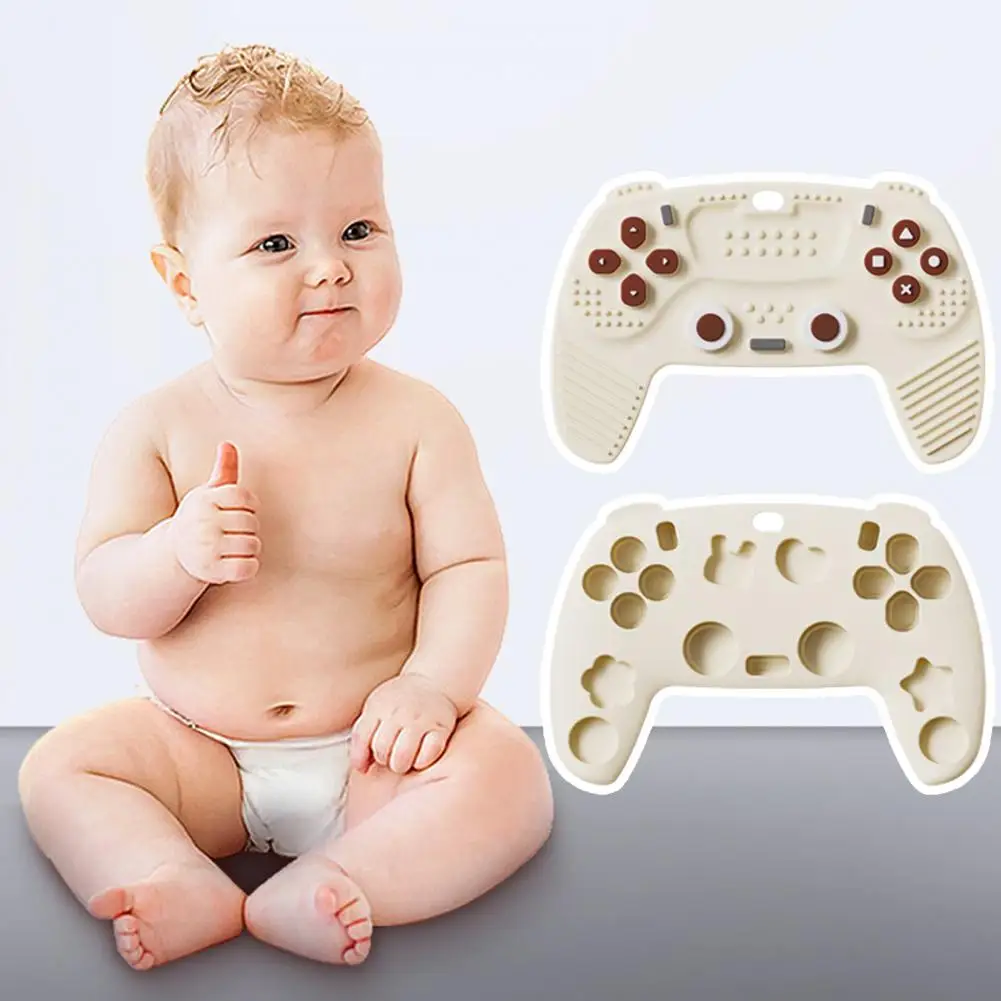 

Baby Teether Toy Can Be Boiled Anti-swallow Soft Educational Sensory ToyTeeth-grinding TV Remote Control Shape Chew Toy for Baby