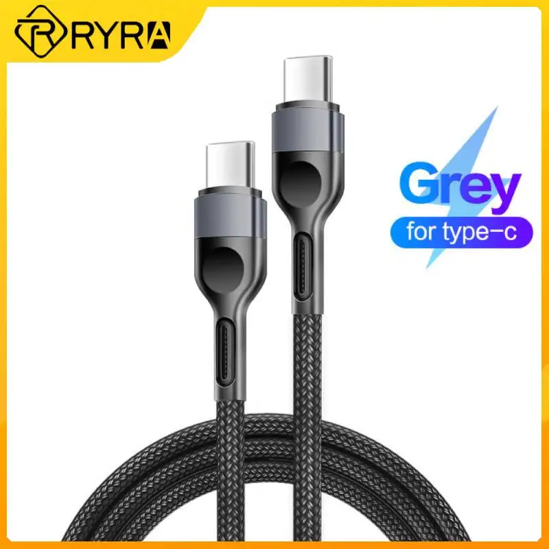 

RYRA USB C To USB C Cable PD 5A 100W Fast Charging Wire Cord For Samsung OPPO Xiaomi Redmi Huawei P40 Charger Type C Cable