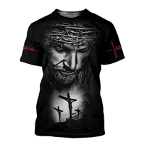 fashion pullovers summer god religion christ jesus t shirt 3d print men harajuku style hip hop short sleeve streetwear tops