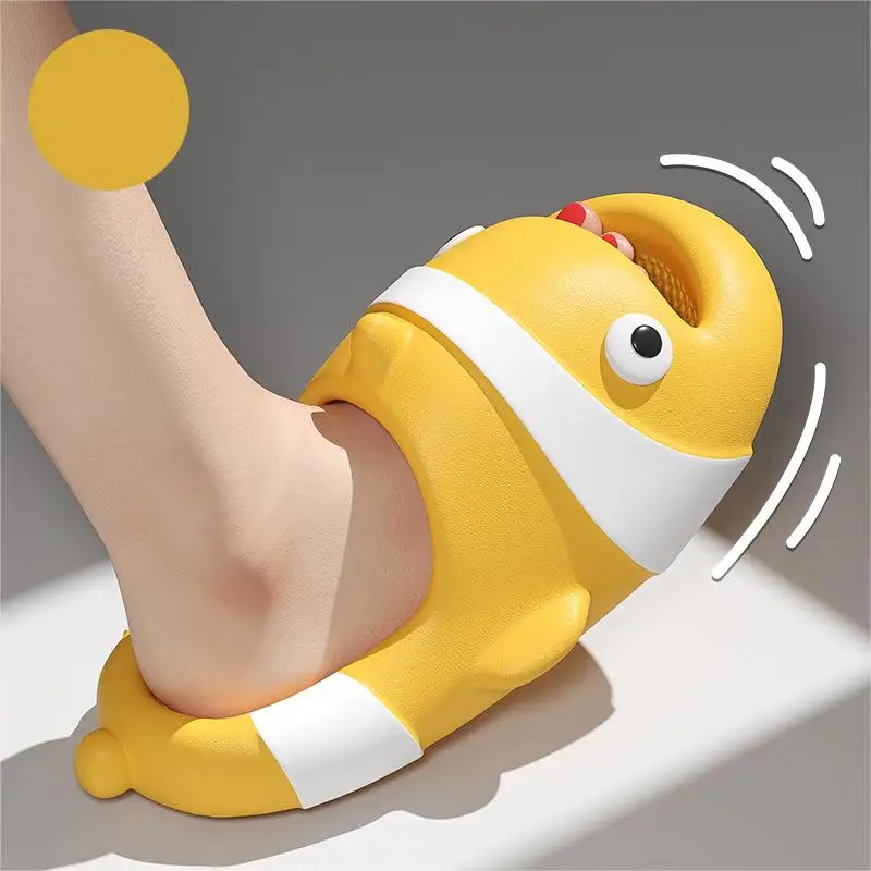 New 2023 EVA bottom summer slippers funny fish modeling slippers outdoor women's shoes children's slippers men's couple cartoon