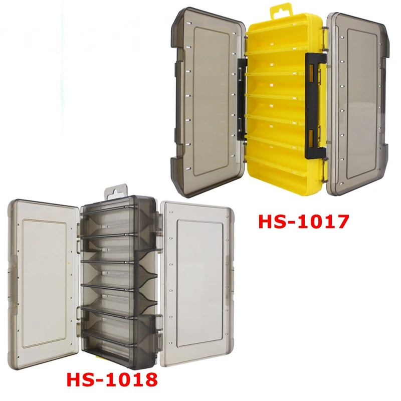 

HS-1017-18 Fishing Tackle Box 14 Compartments Double Sided Bait Lure Hook Storage Box Fishing Accessories Fishing Bait Tools box