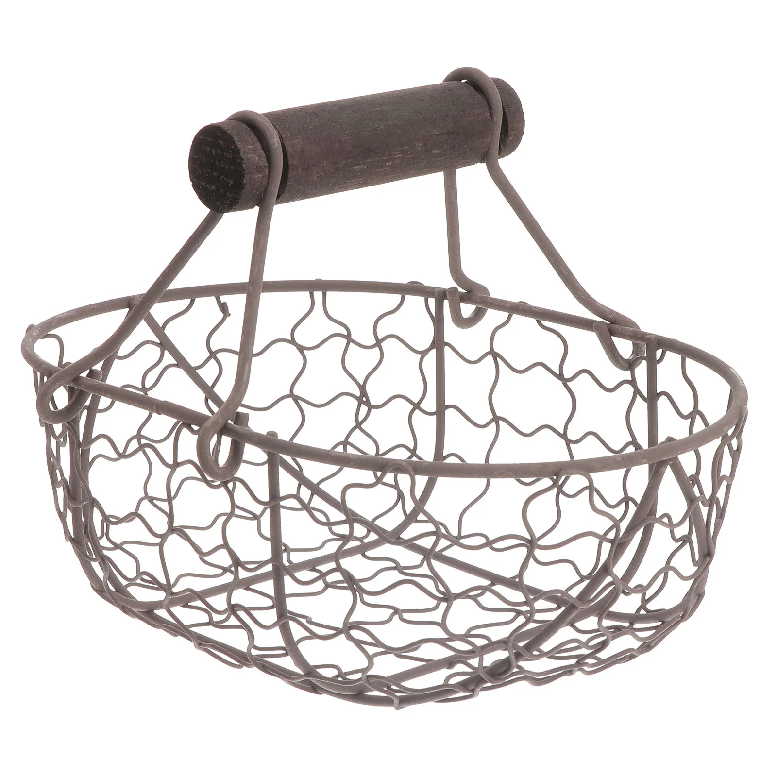 

Basket Fruit Wire Egg Bowl Iron Metal Storage Bowls Serving Baskets Kitchen Fries Holder The Vegetable Oval Black Burger