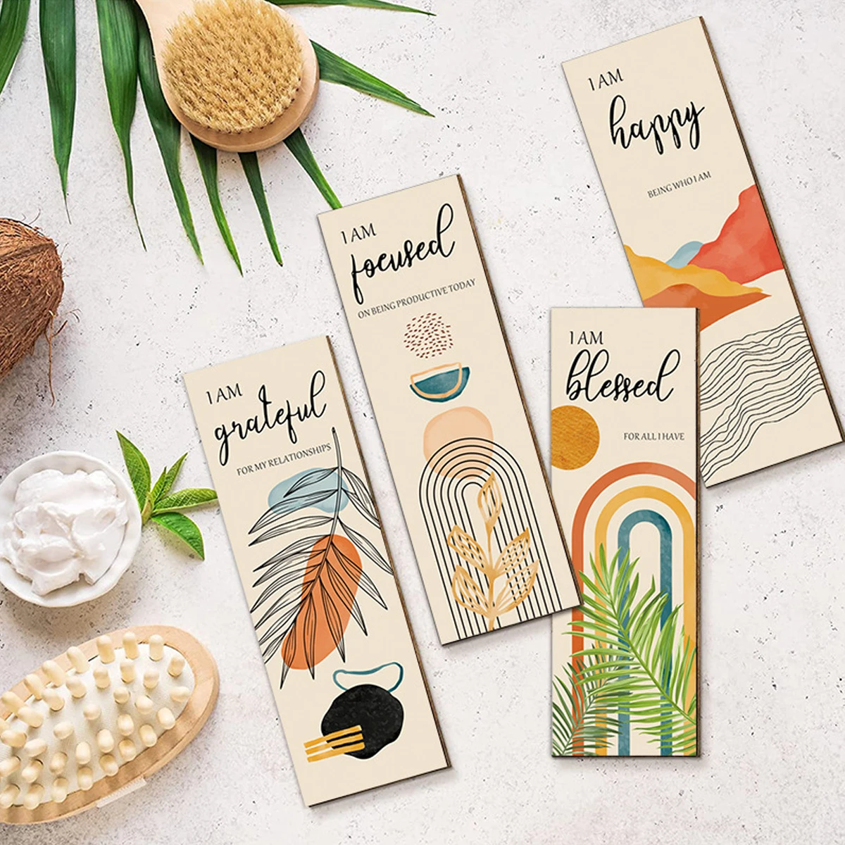 

4 шт., деревянные знаки в стиле бохо для дома