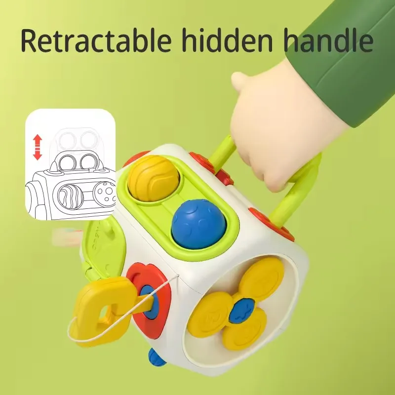 Игрушка-кубик Монтессори Сенсорная занятая доска Игрушка развивающая
