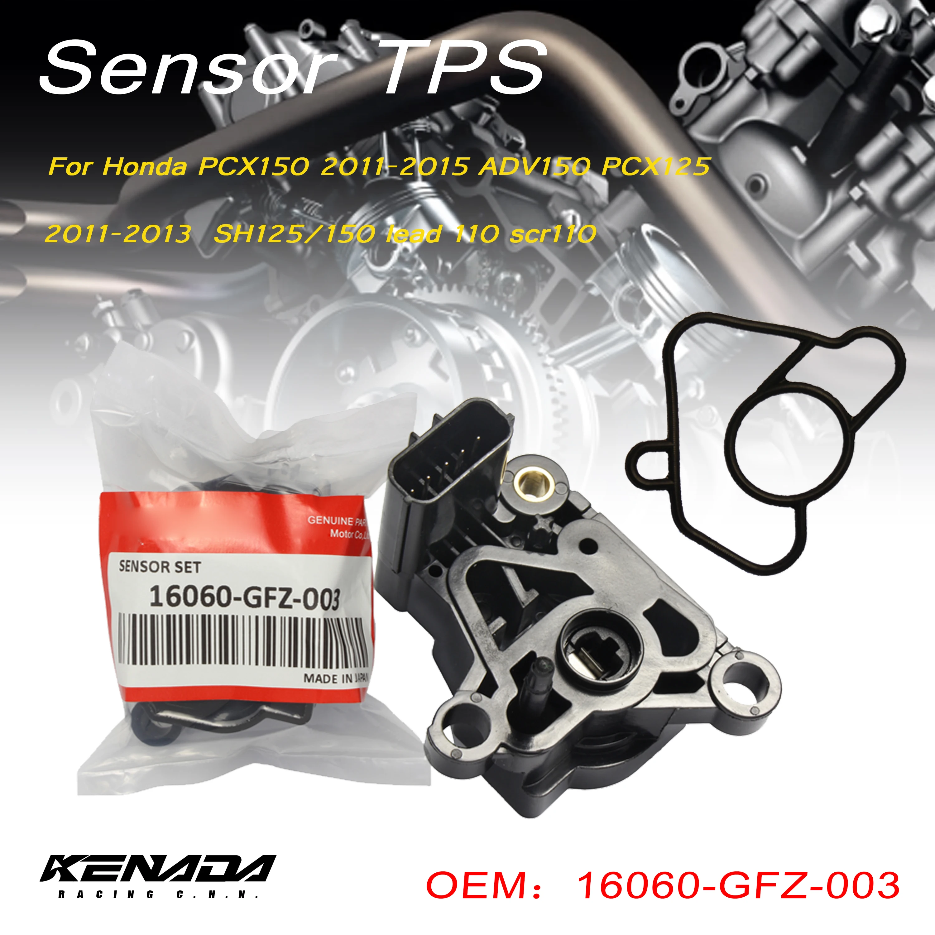 

Throttle Position Sensor Set TPS 16060-GFZ-003 for Honda PCX150 2011-2015 ADV150 PCX125 2011-2013 SH125/150 lead 110 scr110