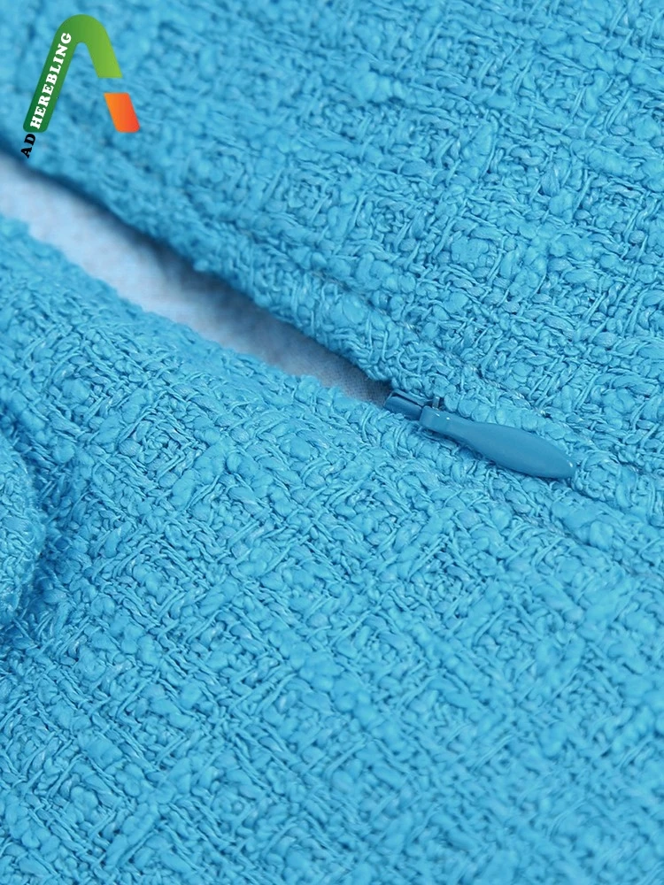 Женская Повседневная твидовая юбка Adherebling голубая шерстяная мини-юбка с