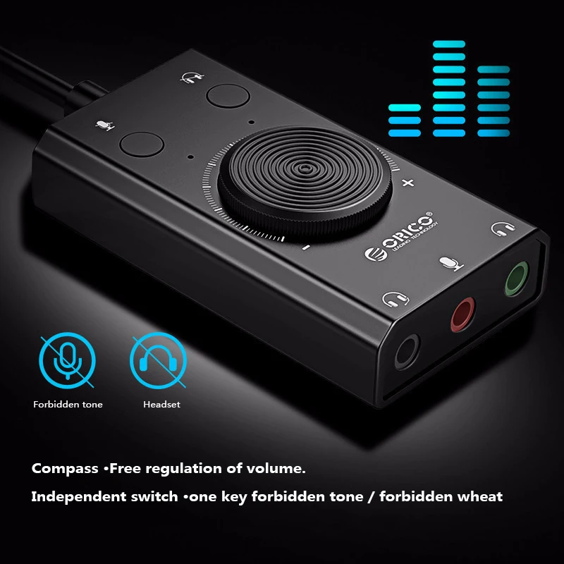 

Headset Adjustment Free Drive Switch Volume Mic Speaker Engineering Material 15hz-25khz Sound Card Adapter For Home Party Stereo