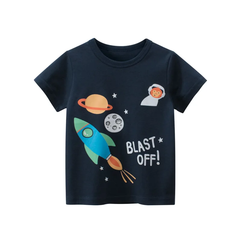 

2022 Summer Children Dinosaurs Cartoon T-Shirts Clothes for 1-9 Boys Girls Letter Short Sleeve Tops Tees Bottoming Shirt 9782