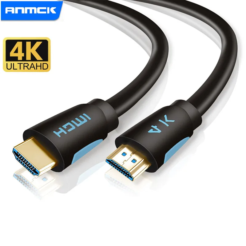 Anmck HDMI-совместимый 4K 2 0 Ultra HD аудио провод для Mi Box TV PS3 PS4 PS5 проектор ноутбуки