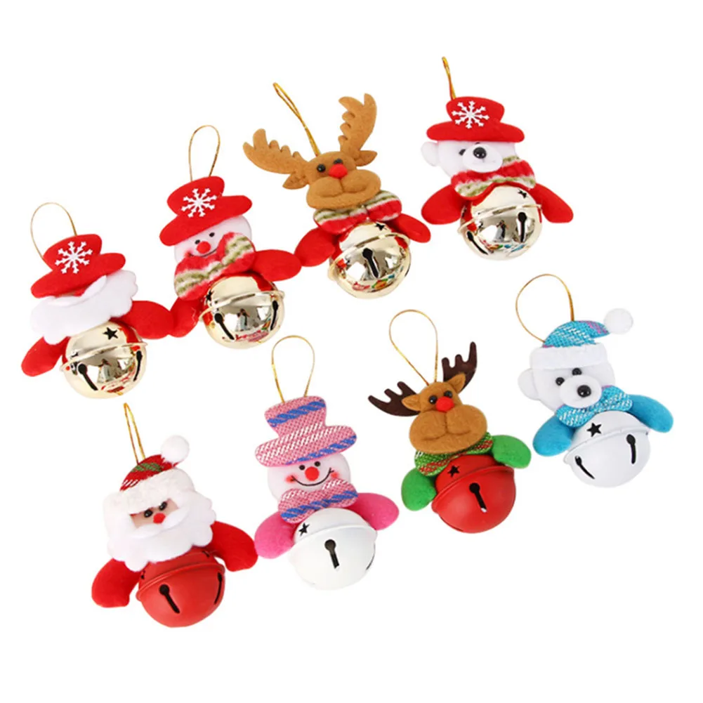 

Santa Claus Snowman Elk Bear Doll Bell Xmas Tree Pendants Merry Christmas Decor For Home Decoration Decoration Pendants