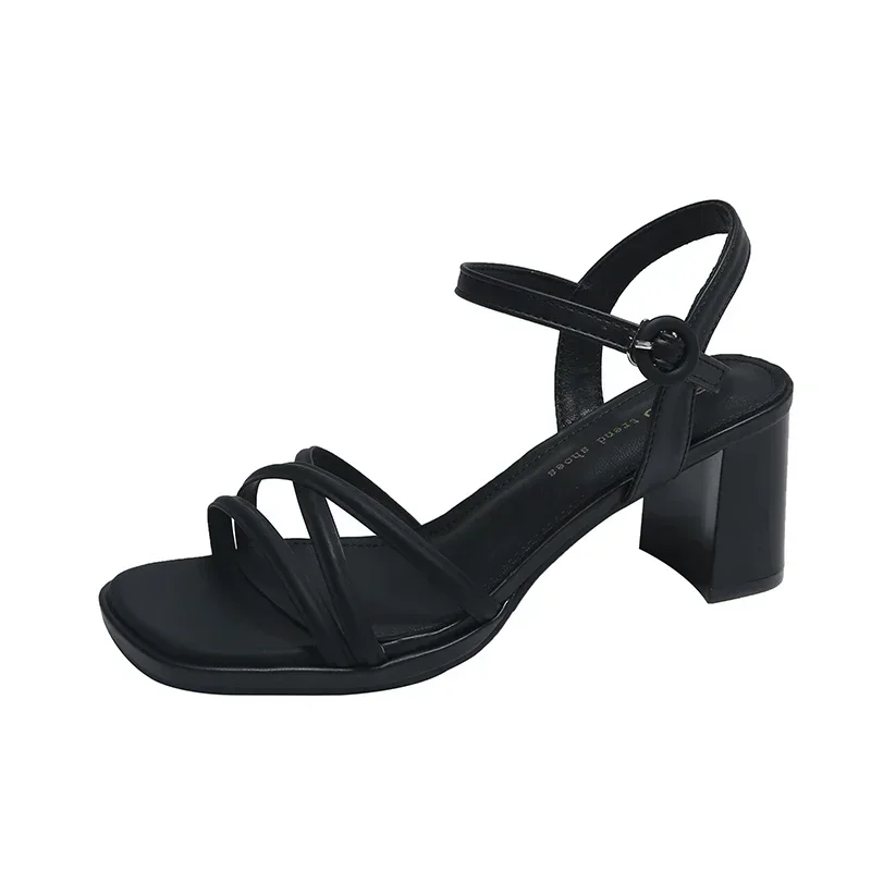 Женские сандалии на высоком каблуке Новинка лета 2024 модная верхняя одежда