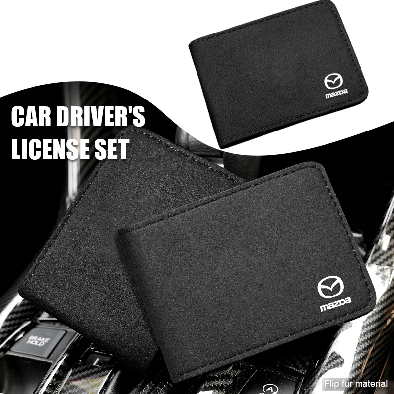 

Car Driver License Cover PU Leather Case Passport Wallet for Mazda 3 6 7 8 ATENZA Axela 5 6 323 500 RX7 RX8 CX9 CX30 CX7 CX6 CX5