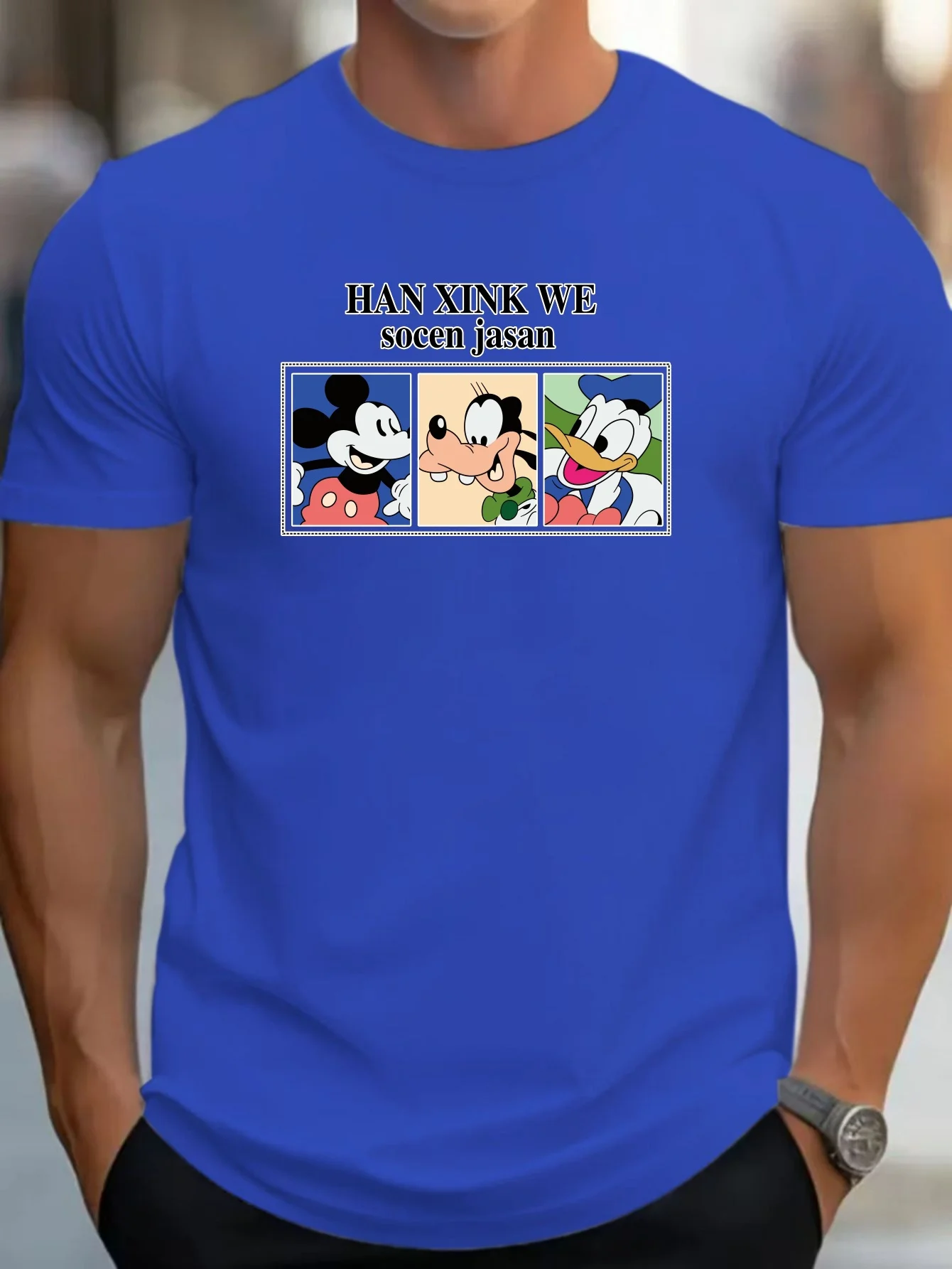 Футболки Disney мужские повседневные удобные футболки с рисунком Микки Друзья в 3-х