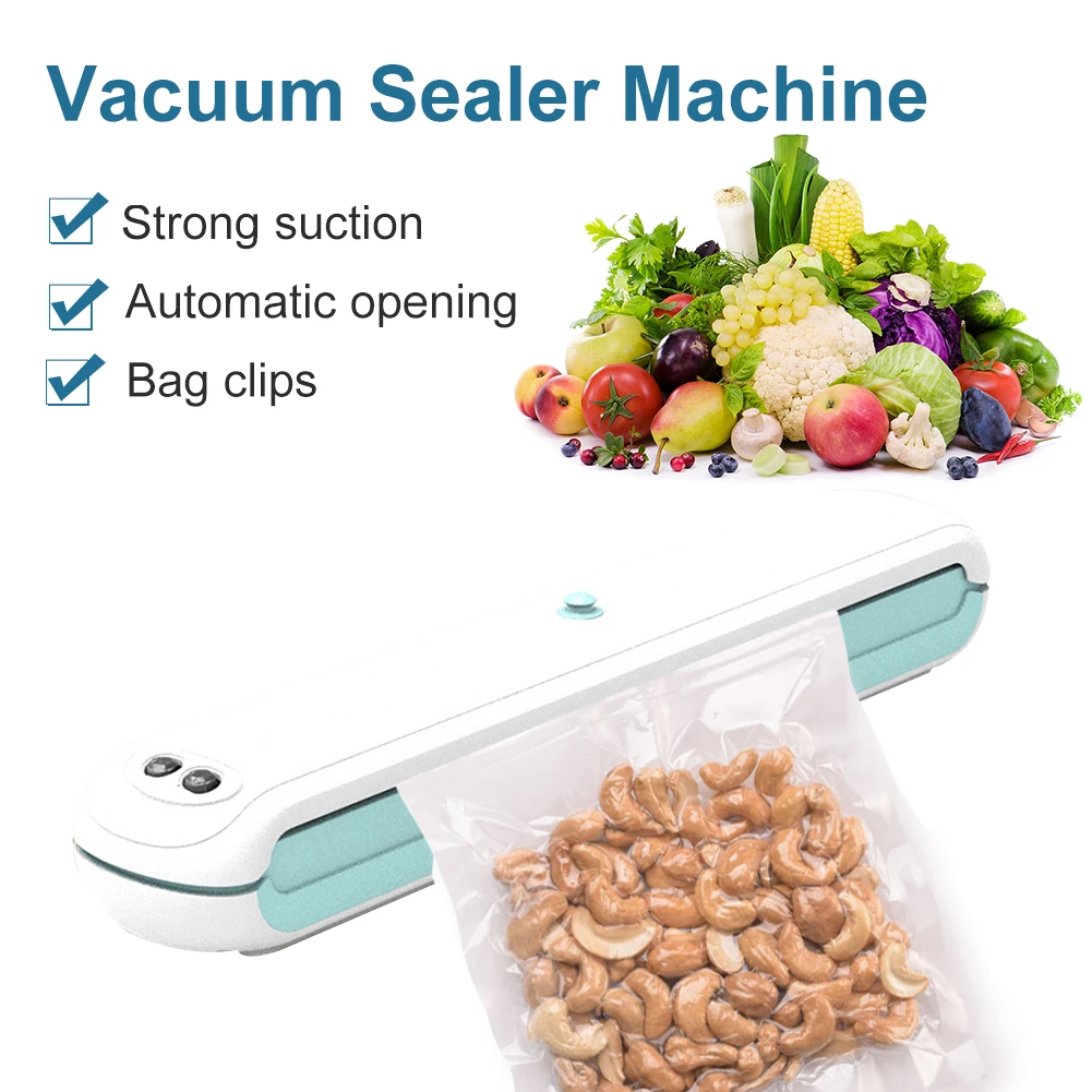 

Electric Vacuum Sealer Machine Automatic Food Sealer Dry & Moist Sealing Machine 60kPa Kitchen Film Packer Household Tools