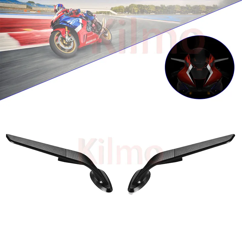 

For Honda CBR650R CBR1000RR CBR600RR CBR 250R 300R 400RR 500R Motorcycle Mirror Modified Wind Wing Rotating Rearview Mirror
