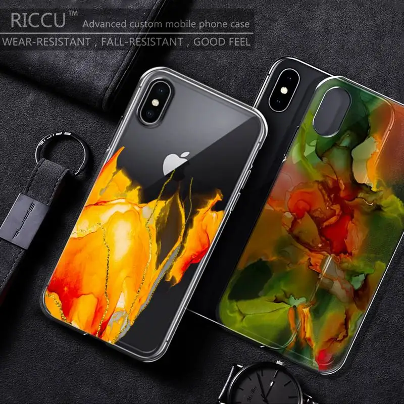 

Watercolor Painting Phone Case Transparent for IPhone14 13 12 Pro Mini XS MAX 6 6s 8 7 Plus X SE 2020 XR IPhone 11 Phone Covers