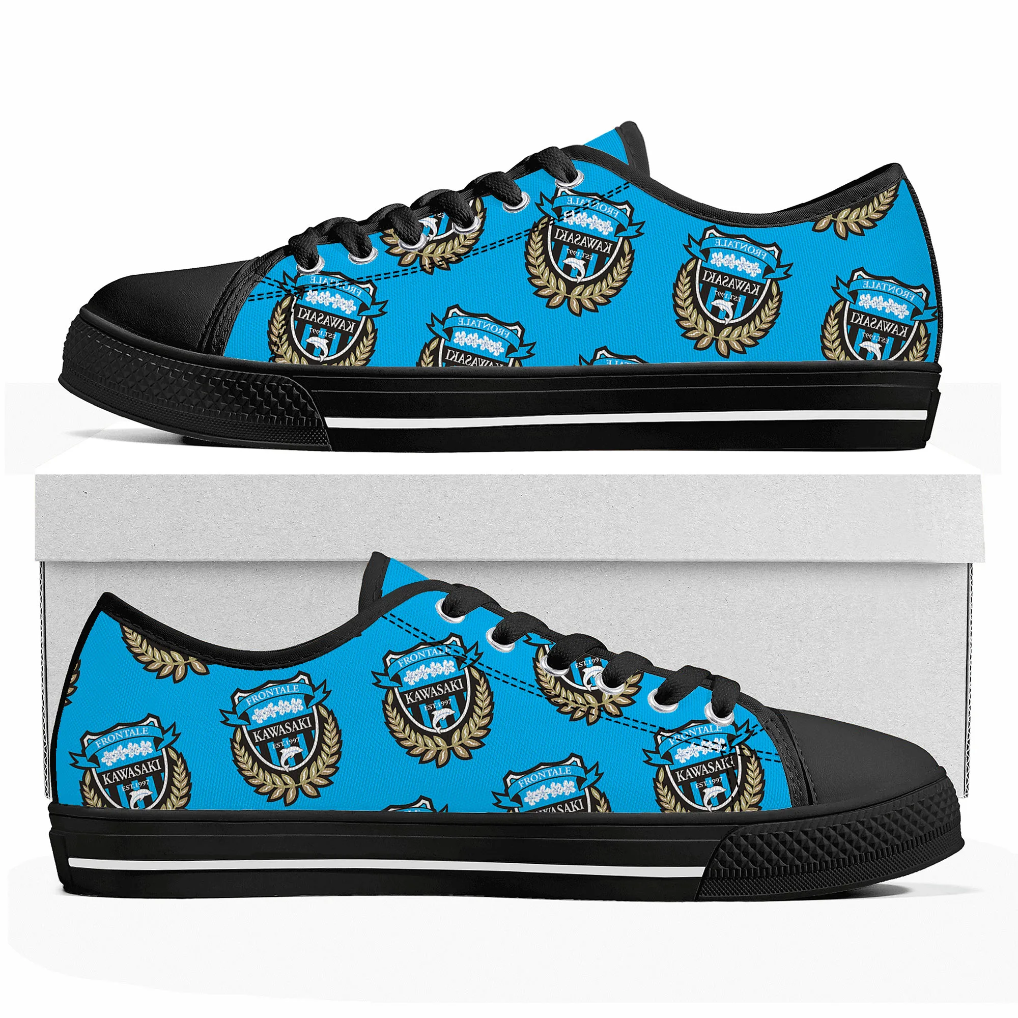 

フロンターレ Frontale Football Low Top Sneakers Mens Womens Teenager Canvas High Quality Sneaker Casual Custom Made Shoe Customize DIY