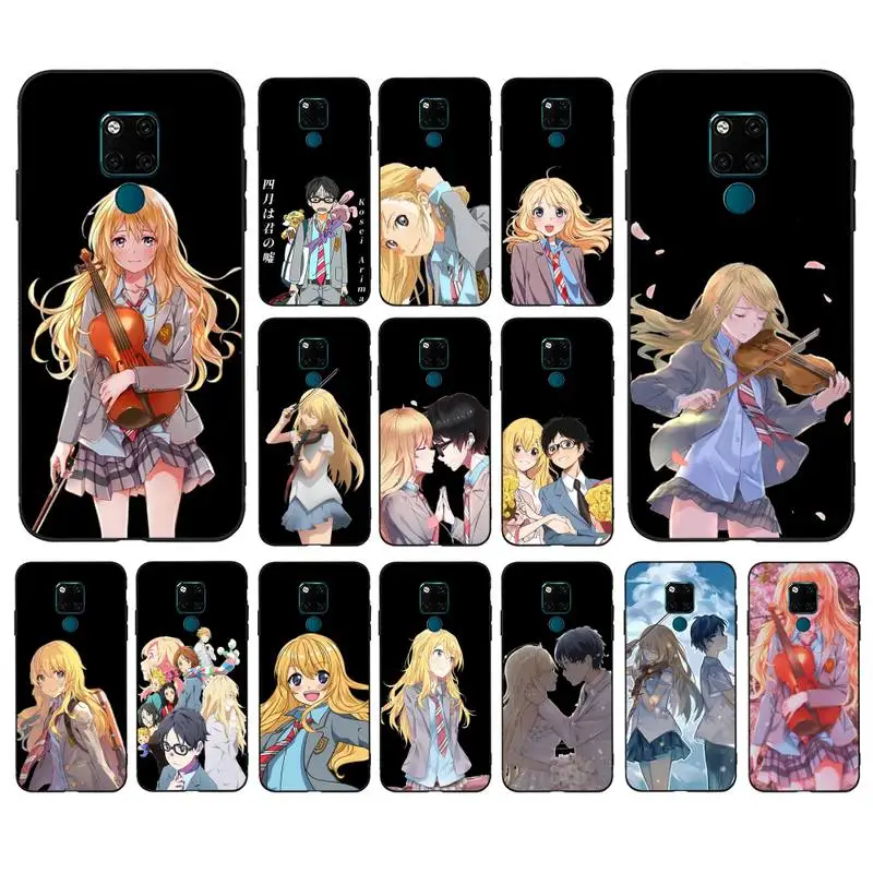 

MaiYaCa Japan Anime Your Lie in April Phone Case for Huawei Mate 20 10 9 40 30 lite pro X Nova 2 3i 7se