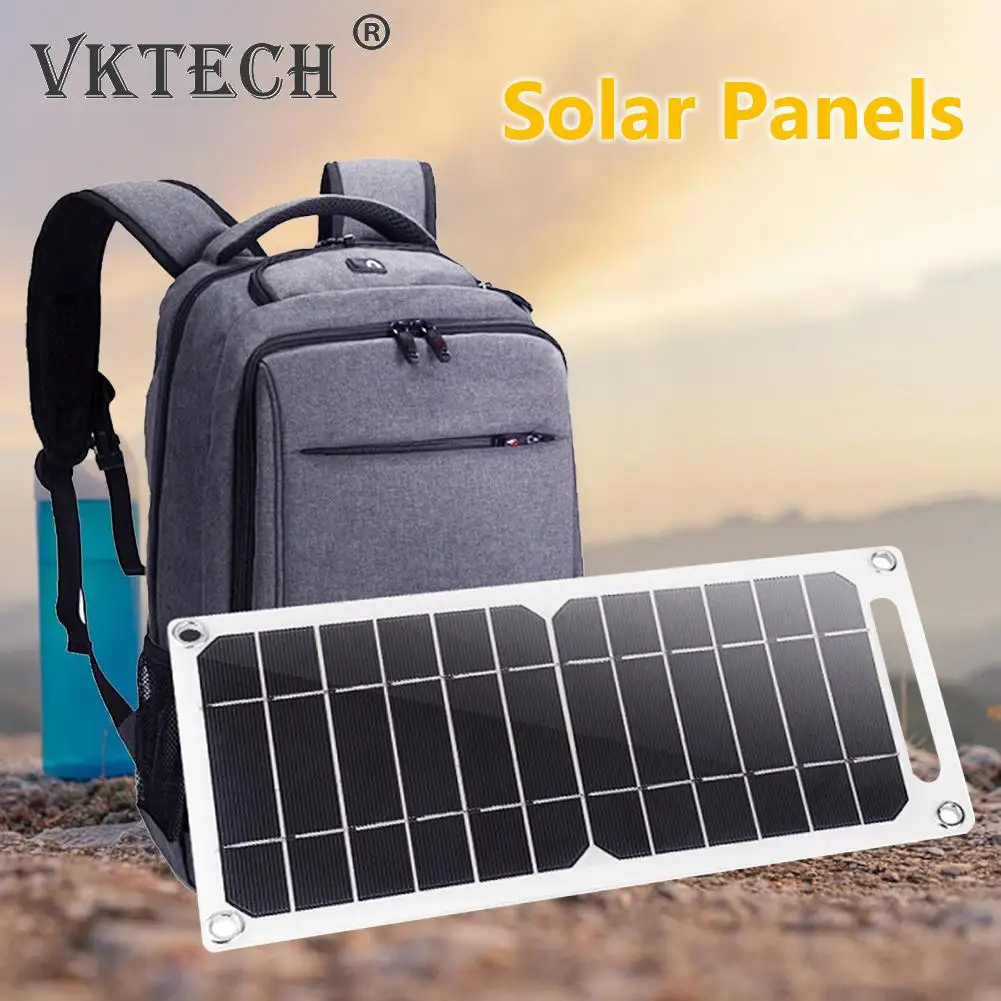 usb solar panel outdoor 6w 5v travel solar charger power bank for mobile phone lights emergency light accessories free global shipping