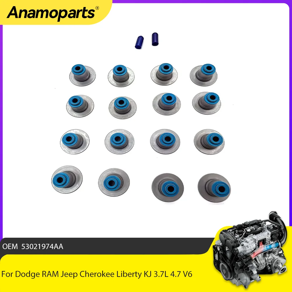 

Комплект уплотнений штока клапана двигателя подходит для Dodge RAM Jeep Cherokee Liberty KJ 3.7L 4.7 V6 53021974 АА