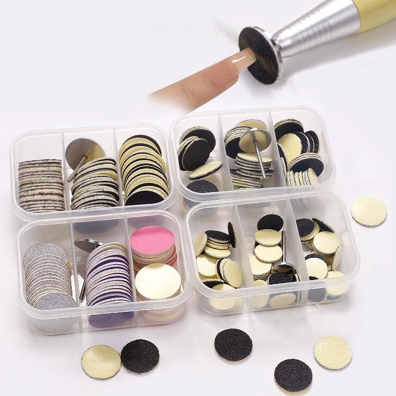 

60pcs 80/120/180G Nail Polishing Sand Flake Set Fingernail Trimming Dead Skin Hard Cocoon Grinding Pedicure Tool