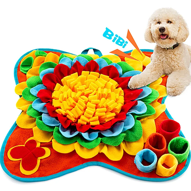 

Pet Dogs Snuffle Mat Nose Smell Training Sniffing Pad Puppy Puzzle Blanket Slow Feeding Bowl Food Dispenser Carpet Washable Toys
