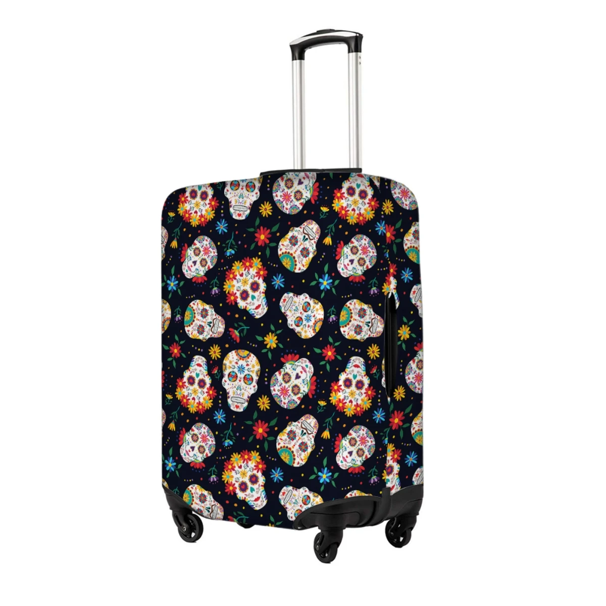 Luggage Covers High Elastic Fabric Protects Luggage From Dust And Scratches 18-32in Suitcase Cover Sugar Skull Travel Accessory