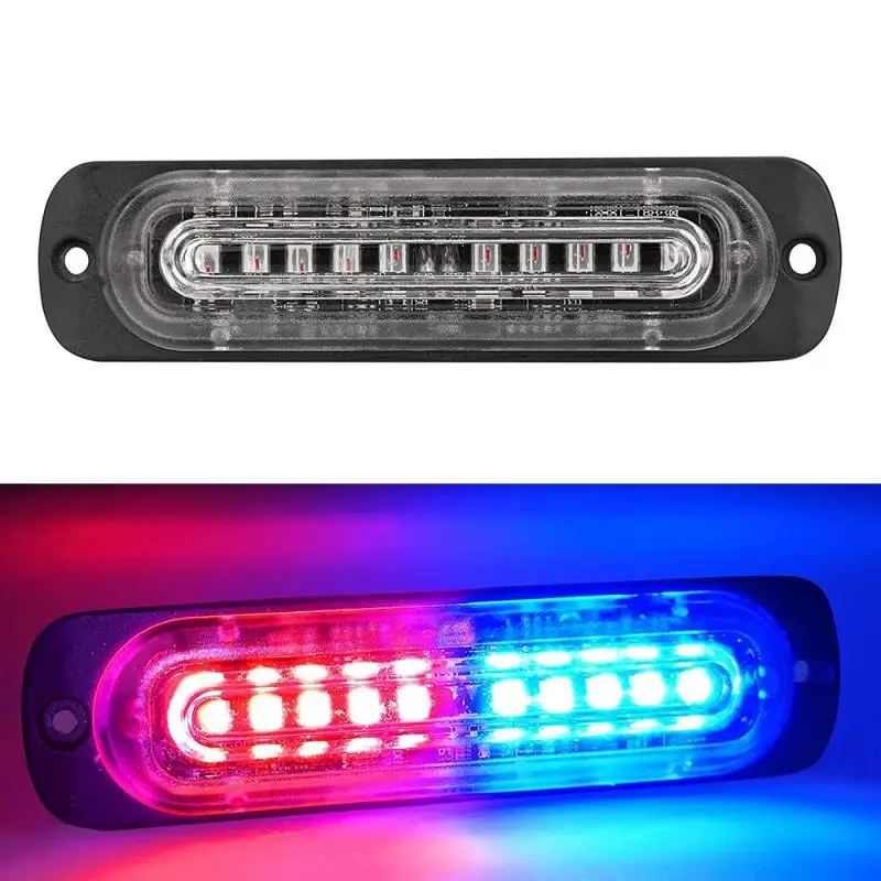

Durable External Emergency Grille Lights 10 Led Ultra Slim Strobe Superbright Universal 1pcs Car Strobe Lights Car Accessories