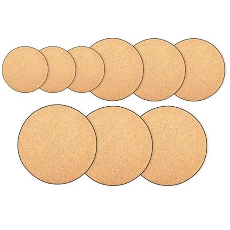

9 Pieces of Soft Plant Coaster DIY Cork Mat Gardening Pad, Indoor and Outdoor Potted Plants 4 Inches, 6 Inches, 8 Inches