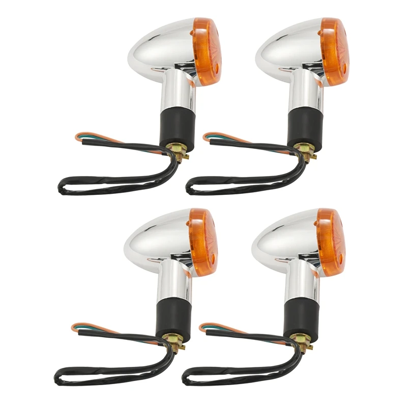 

4X Motorcycle Turn Signals Front Rear Lights For Honda Kawasaki Suzuki Yamaha Motorcycle Street Standard Custom Bike