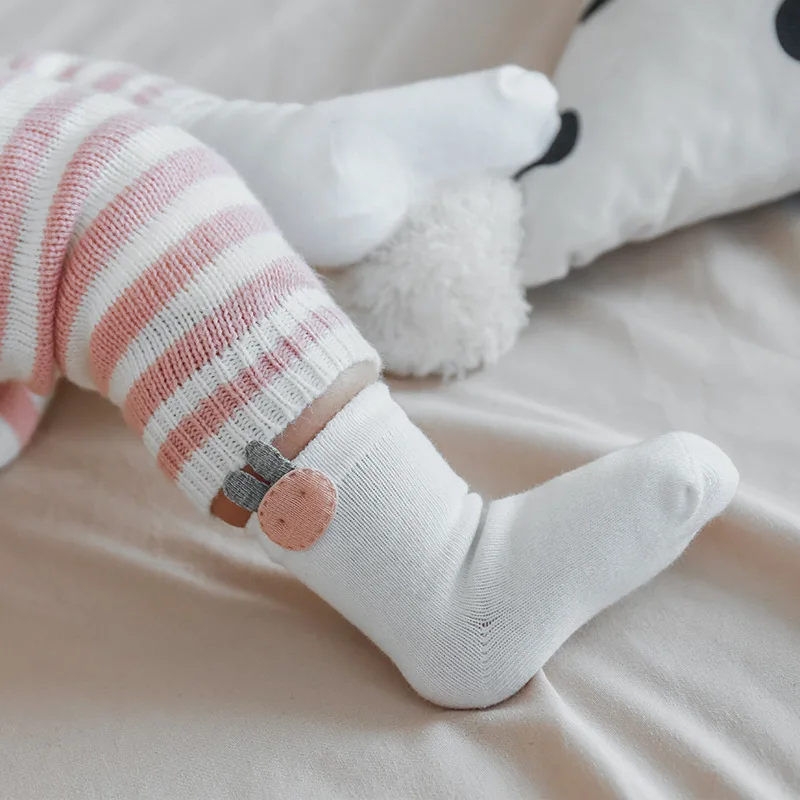 

3Pairs Newborn Baby Socks Cute Cartoon Rabbit Bear Children's Cotton Socks Autumn Winter Warm Kid Boy Girl Toddler Crew Socks