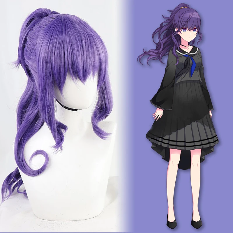 

Anime Project Sekai Colorful Stage Asahina Mafuyu Cosplay Wig Ponytail Purple Wig For Girl Idol Cosplay Anime Disguise Heat